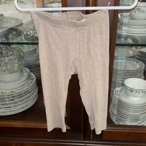 H&M Beige Ribbed Kids Leggings
